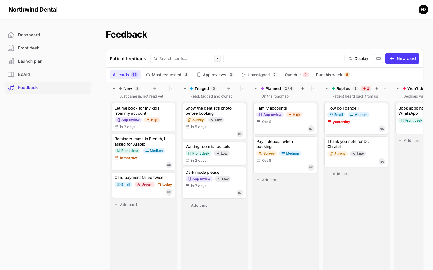 Columns your users manage